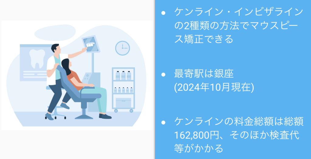 Aクリニックデンタル 銀座でケンライン・インビザラインの2種類の方法でマウスピース矯正できる